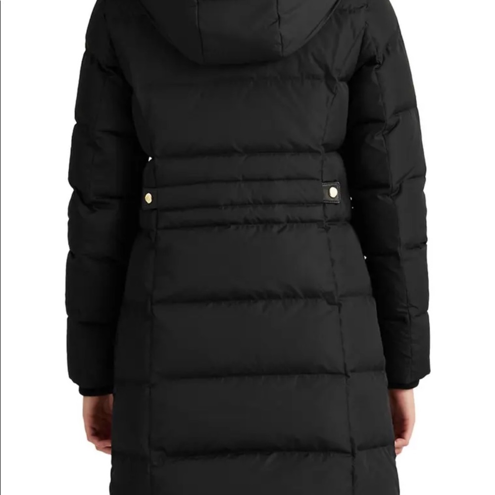 Ralph Lauren puffer coat w faux fur, size small